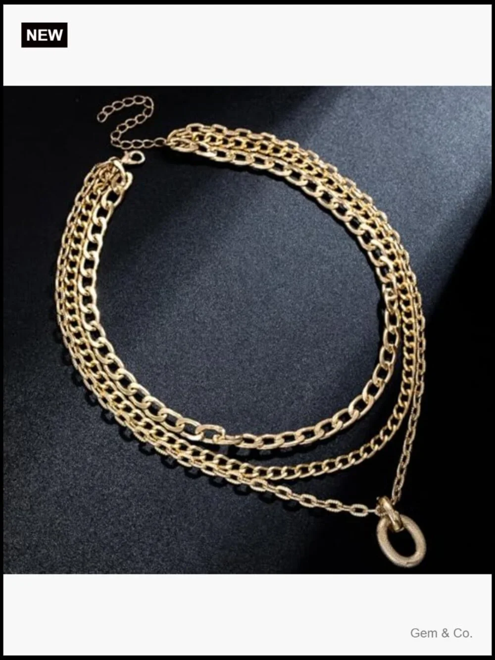 Layered Y2K Gold Chain Necklace Set Chunky Star Dainty Statement Jewelry